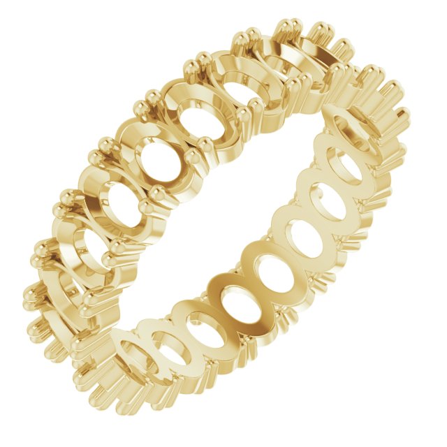 Shared-Prong Eternity Band