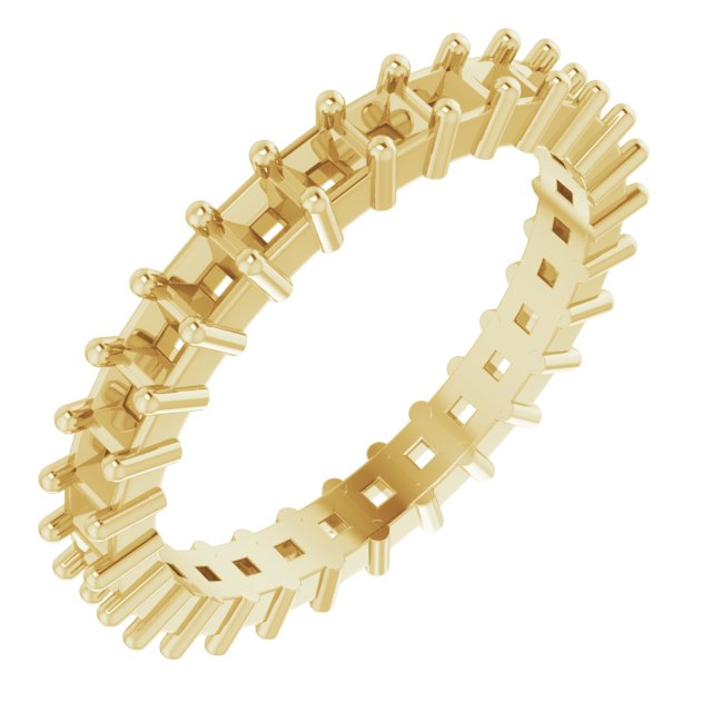 Shared-Prong Eternity Band