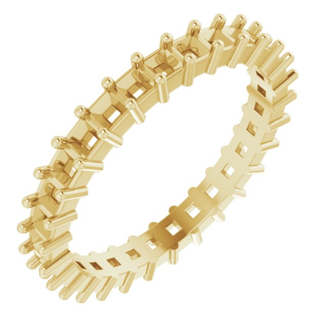 Shared-Prong Eternity Band