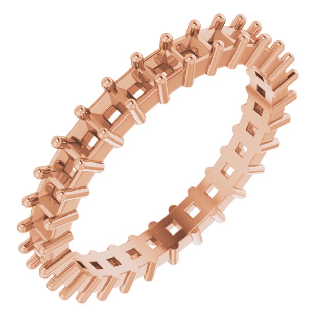 Shared-Prong Eternity Band