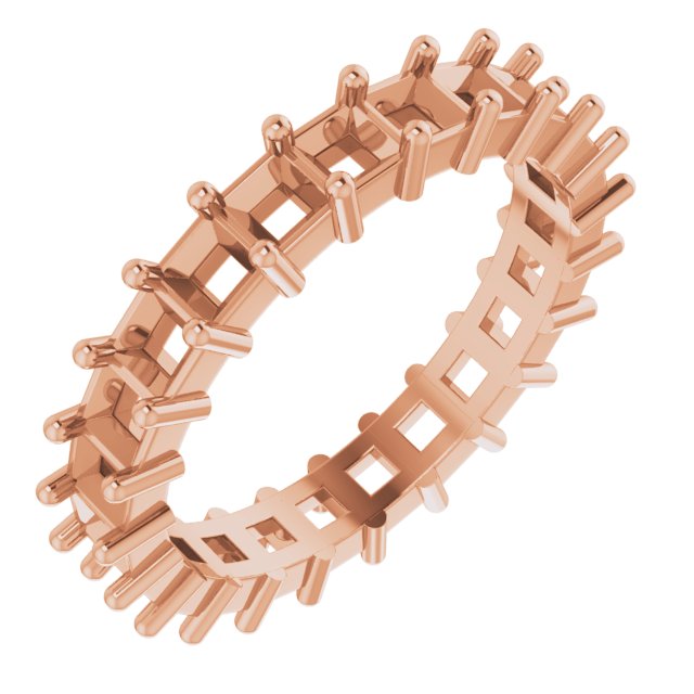 Shared-Prong Eternity Band