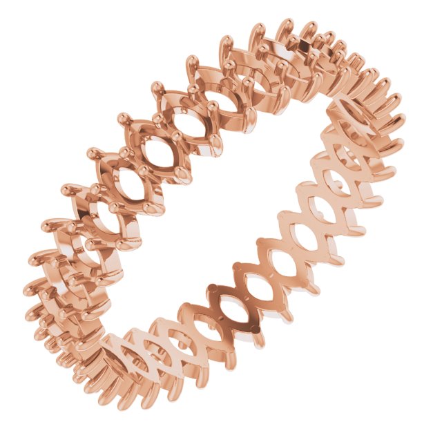 Shared-Prong Eternity Band