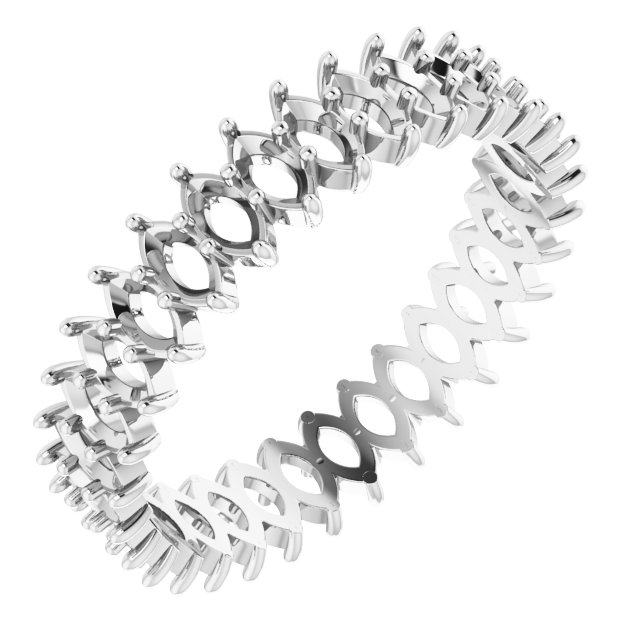 Shared-Prong Eternity Band
