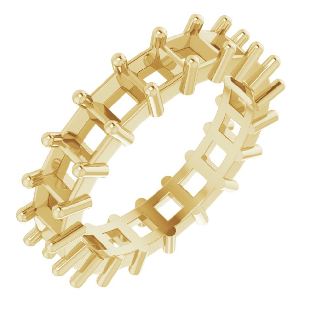 Shared-Prong Eternity Band