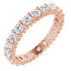 14K Rose 2.5 mm Round Forever One Created Moissanite Eternity Band Size 5.5 Ref 13839791