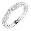 14K White 2.5 mm Round Forever One Created Moissanite Eternity Band Size 4 Ref 13839765