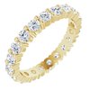 14K Yellow 3 mm Round Forever One Created Moissanite Eternity Band Size 4.75 Ref 13839862
