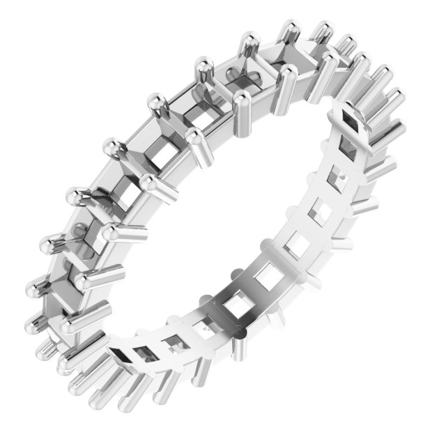 Shared-Prong Eternity Band