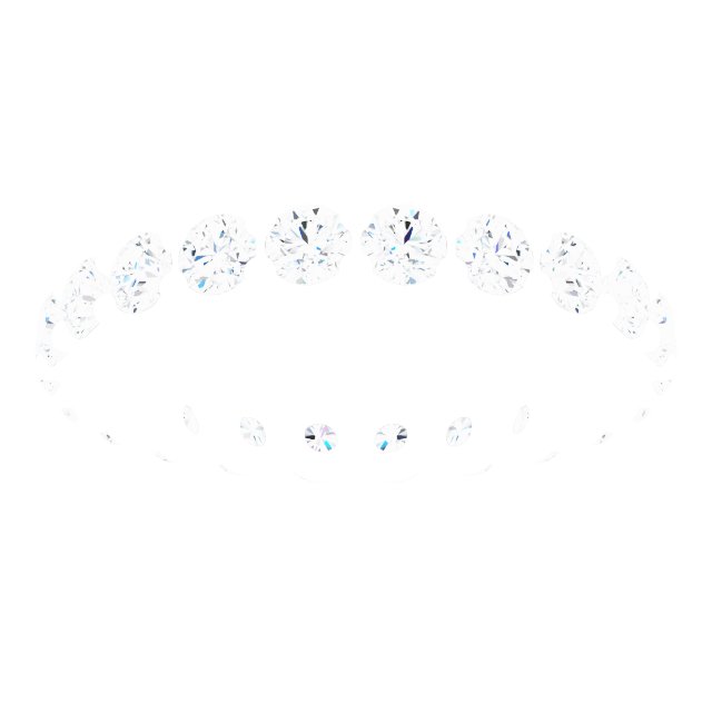 14K White 1 1/3 CTW Diamond Eternity Band Size 6-3