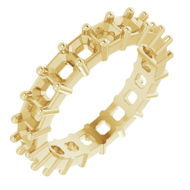 Shared-Prong Eternity Band