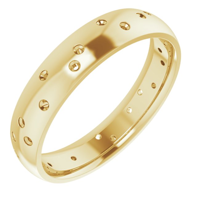 Scattered Comfort-Fit Half Round Eternity Band
