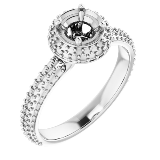 Pavé-Style Double Halo-Style Engagement Ring