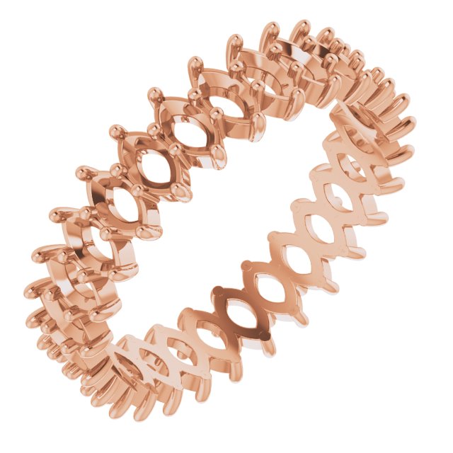 Shared-Prong Eternity Band