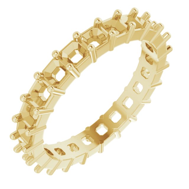 Shared-Prong Eternity Band