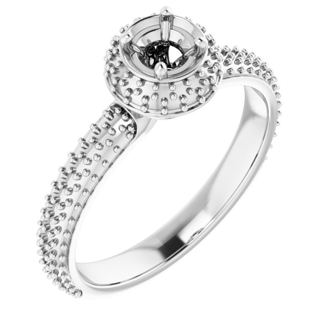 Pavé-Style Double Halo-Style Engagement Ring