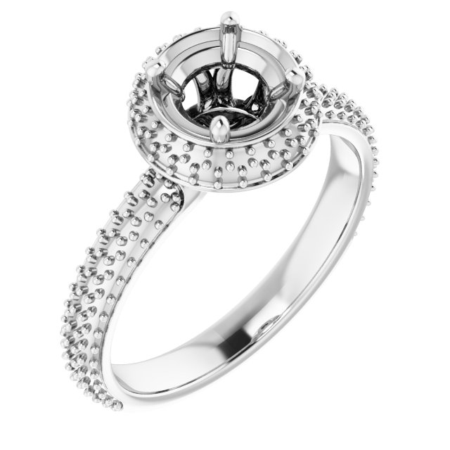 Pavé-Style Double Halo-Style Engagement Ring