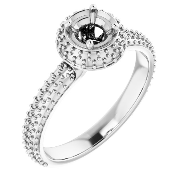 Pavé-Style Double Halo-Style Engagement Ring