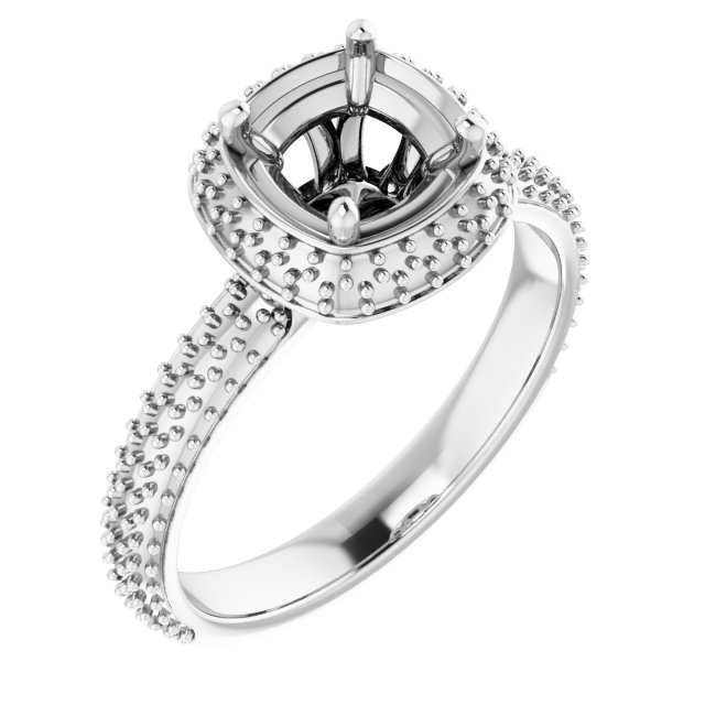Pavé-Style Double Halo-Style Engagement Ring
