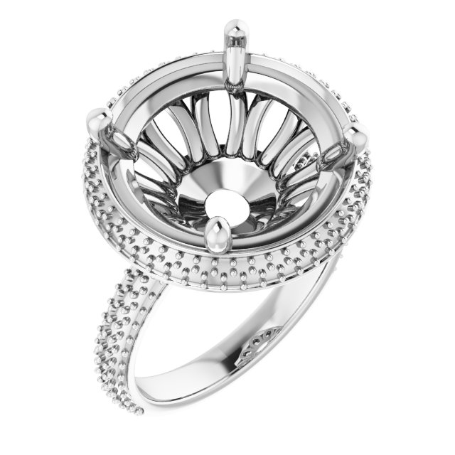 Pavé-Style Double Halo-Style Engagement Ring