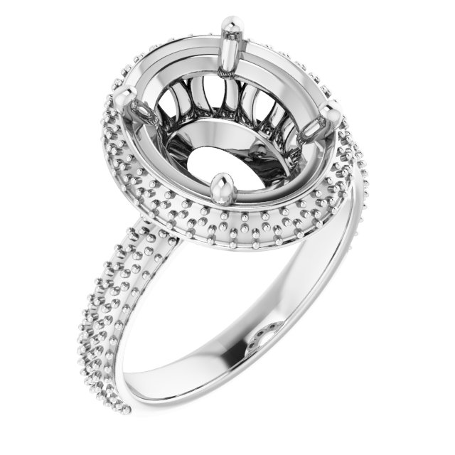 Pavé-Style Double Halo-Style Engagement Ring