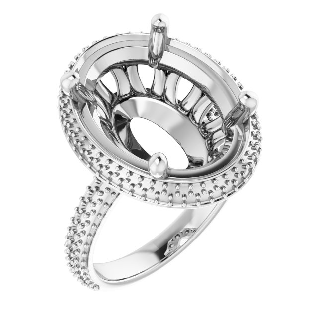 Pavé-Style Double Halo-Style Engagement Ring