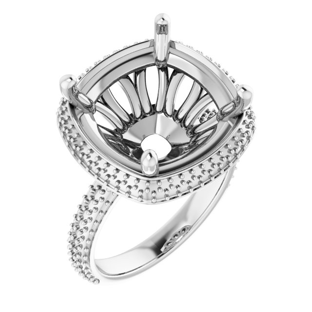 Pavé-Style Double Halo-Style Engagement Ring