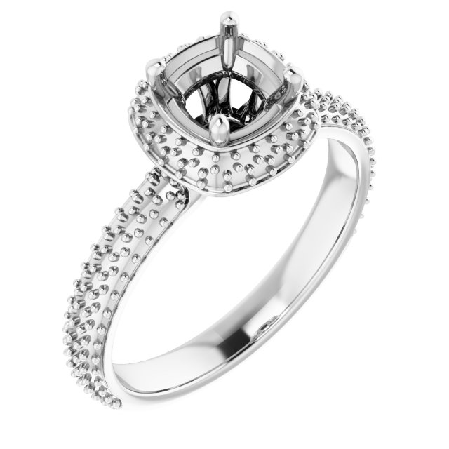 Pavé-Style Double Halo-Style Engagement Ring