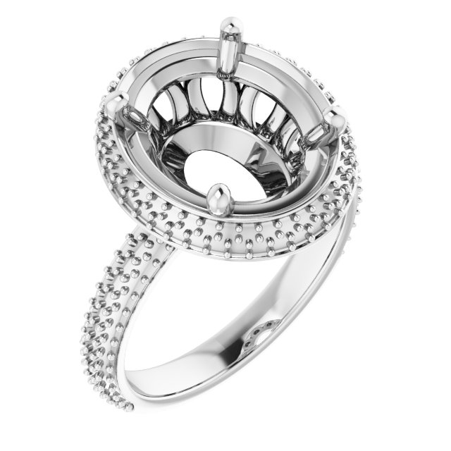 Pavé-Style Double Halo-Style Engagement Ring