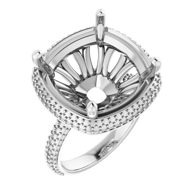 Pavé-Style Double Halo-Style Engagement Ring