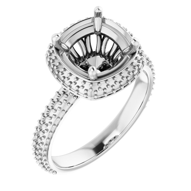 Pavé-Style Double Halo-Style Engagement Ring
