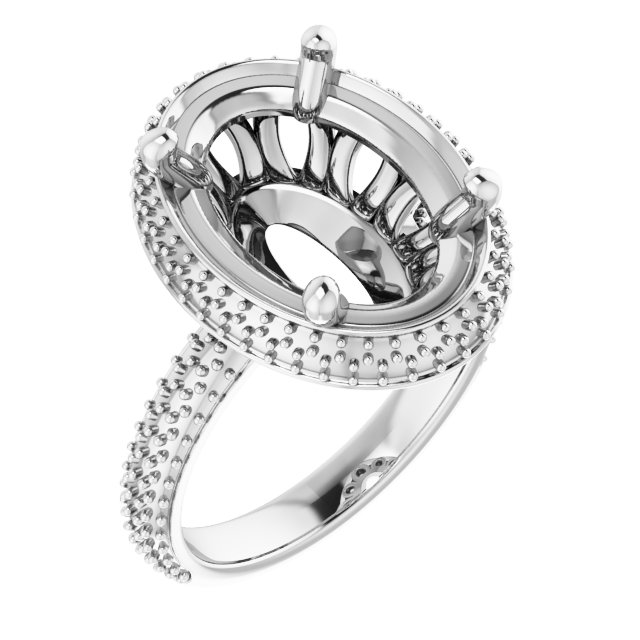 Pavé-Style Double Halo-Style Engagement Ring