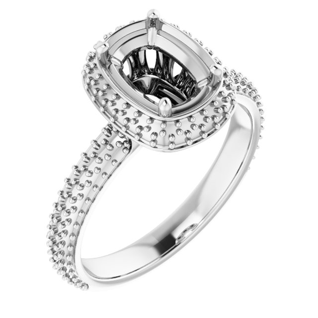 Pavé-Style Double Halo-Style Engagement Ring