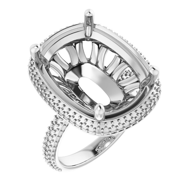Pavé-Style Double Halo-Style Engagement Ring