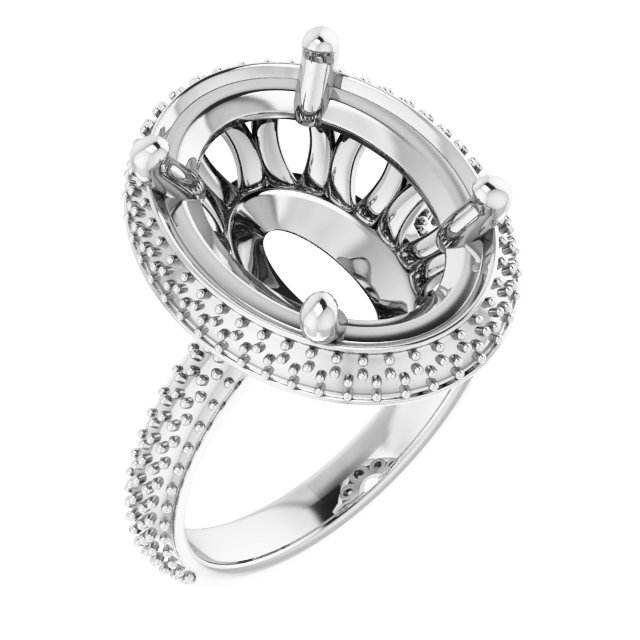 Pavé-Style Double Halo-Style Engagement Ring