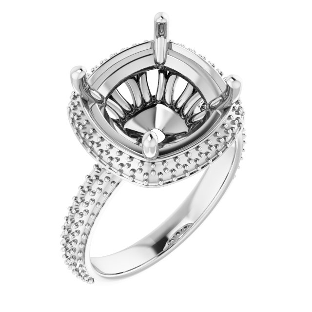 Pavé-Style Double Halo-Style Engagement Ring