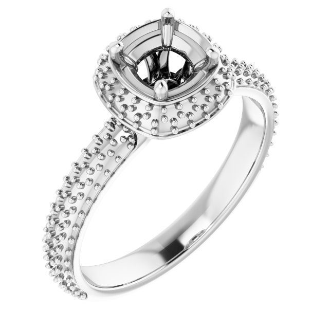 Pavé-Style Double Halo-Style Engagement Ring