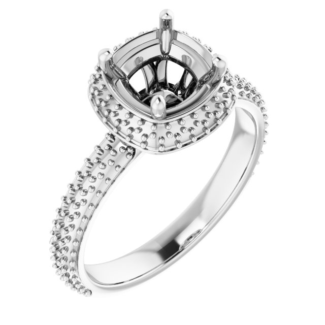Pavé-Style Double Halo-Style Engagement Ring