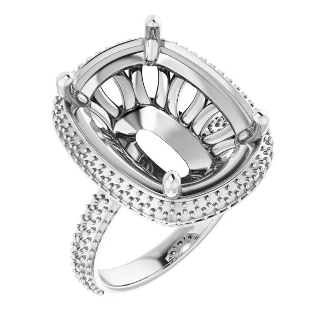 Pavé-Style Double Halo-Style Engagement Ring
