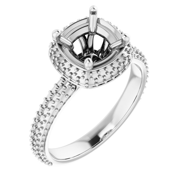 Pavé-Style Double Halo-Style Engagement Ring