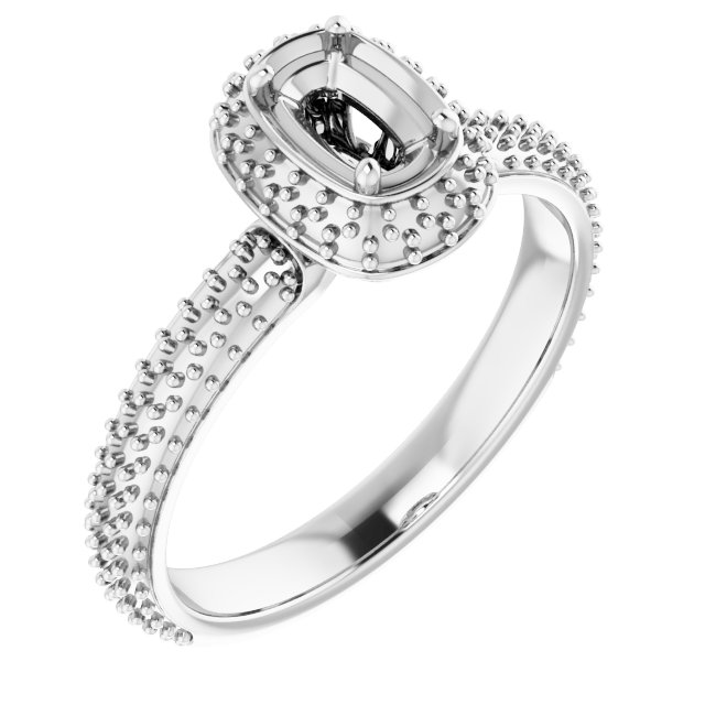 Pavé-Style Double Halo-Style Engagement Ring