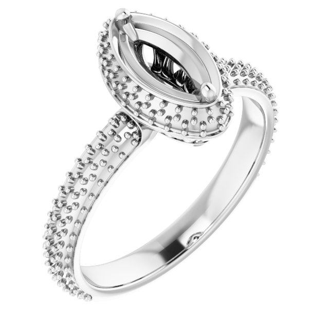 Pavé-Style Double Halo-Style Engagement Ring