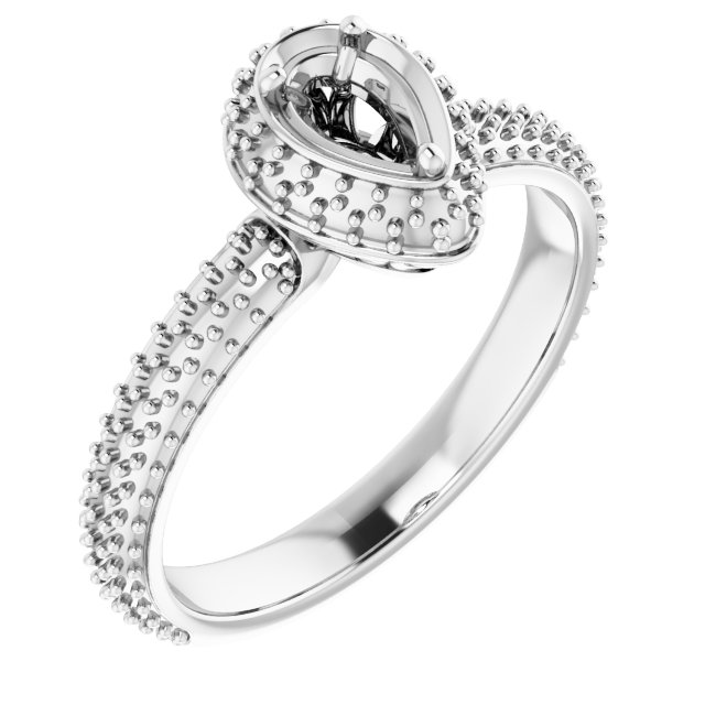 Pavé-Style Double Halo-Style Engagement Ring