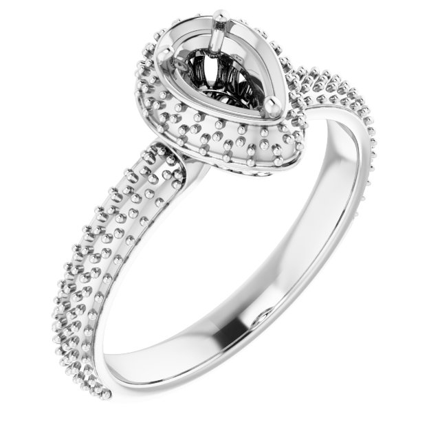 Pavé-Style Double Halo-Style Engagement Ring