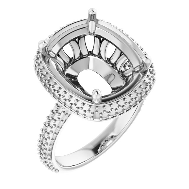 Pavé-Style Double Halo-Style Engagement Ring