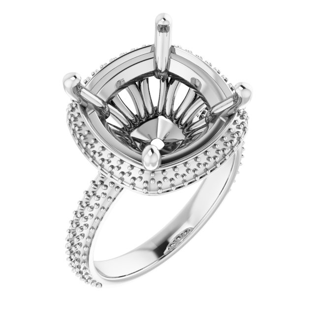 Pavé-Style Double Halo-Style Engagement Ring