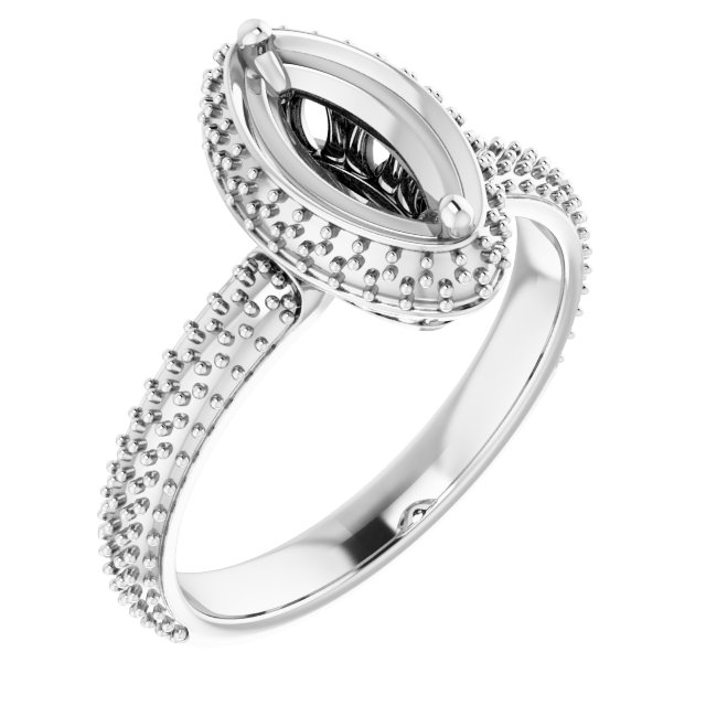 Pavé-Style Double Halo-Style Engagement Ring