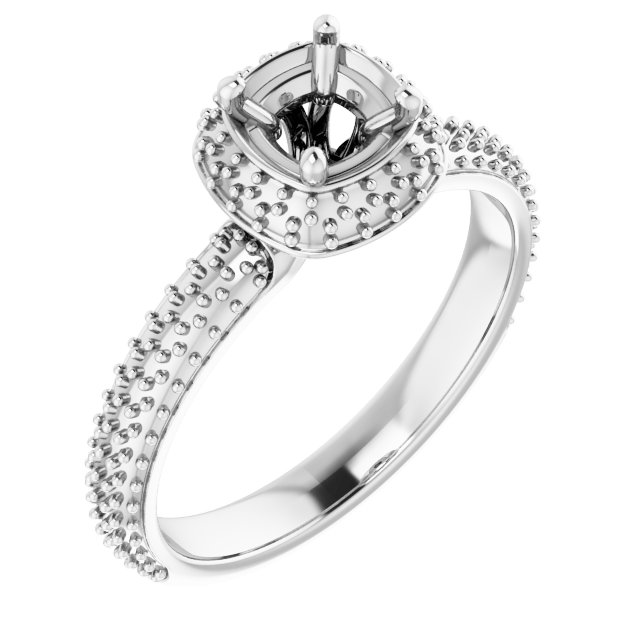 Pavé-Style Double Halo-Style Engagement Ring
