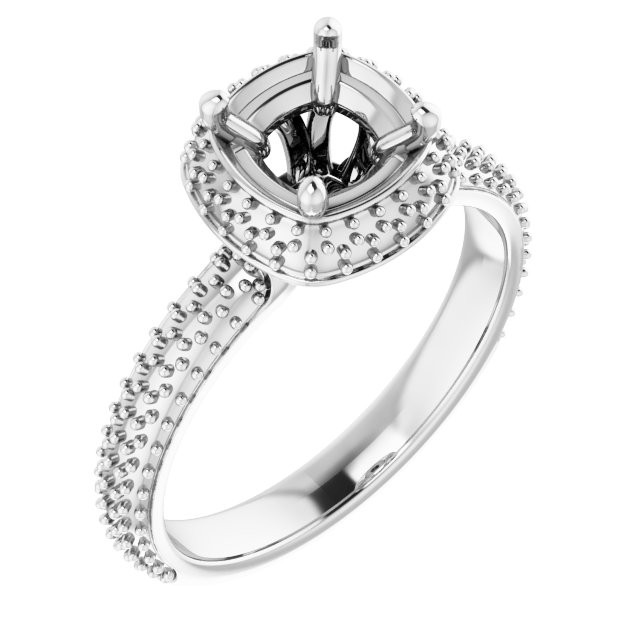 Pavé-Style Double Halo-Style Engagement Ring