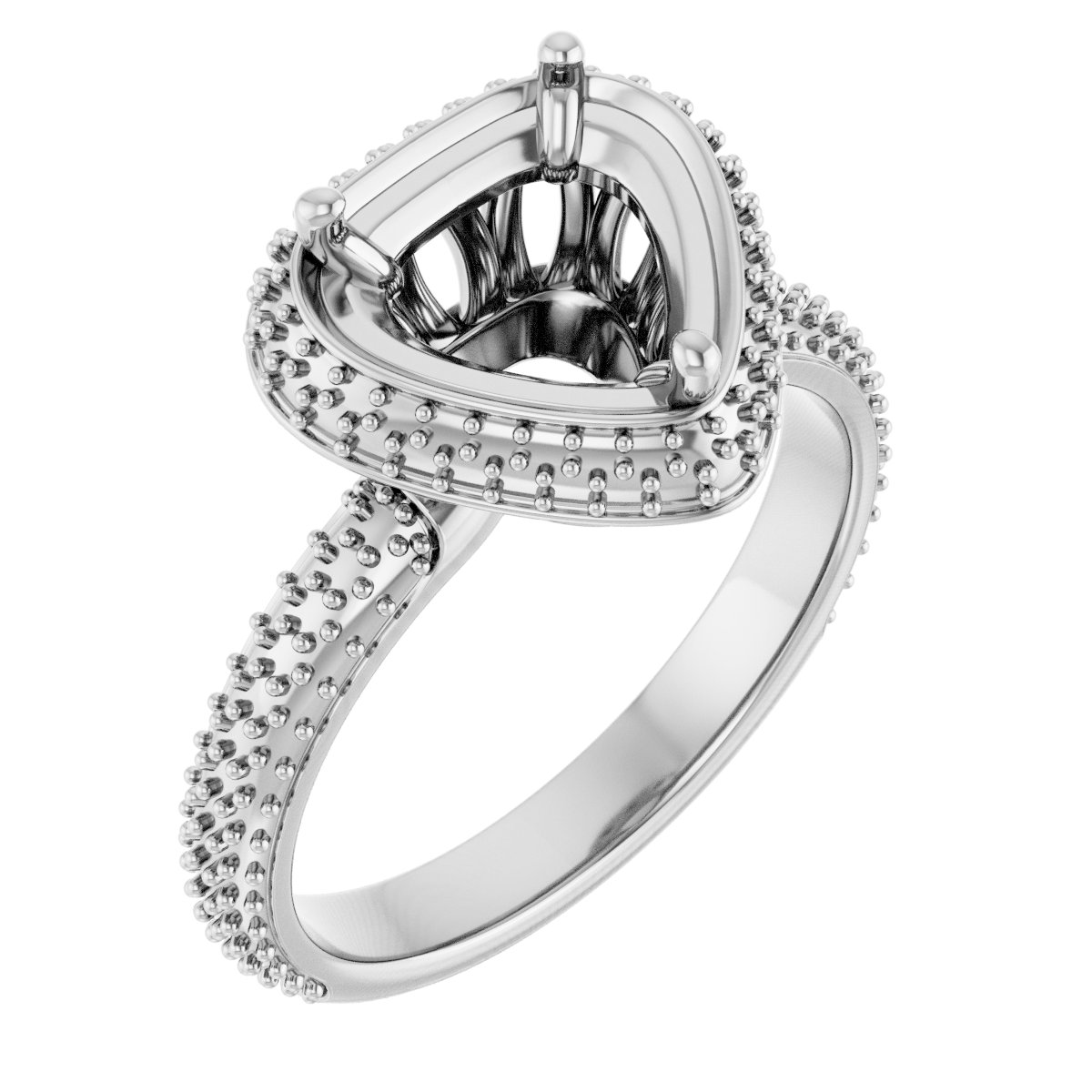 Pavé-Style Double Halo-Style Engagement Ring