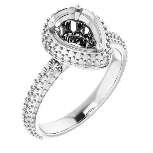 Pavé-Style Double Halo-Style Engagement Ring